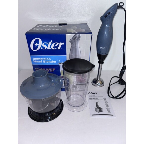 New Oster Immersion Hand Blender with Chopper and Measuring Cup 2 Speeds - Picture 1 of 3